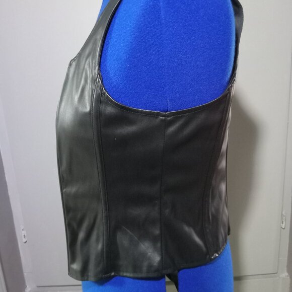 Torrid Black Faux Leather Corset Vest - Picture 4 of 9